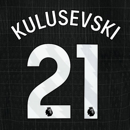 2025 2026 TOTTENHAM KULUSEVSKI 21 WHITE AWAY PLAYER SIZE NAME SET