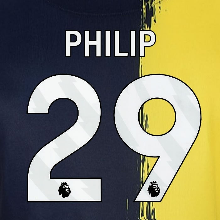 2023 2024 BOURNEMOUTH PHILIP 29 WHITE 3rd PLAYER SIZE NAME SET