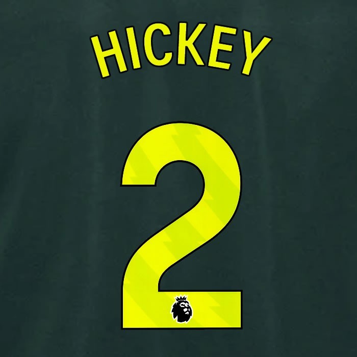 2024 2025 BRENTFORD HICKEY 2 OFFICIAL YELLOW 3RD PLAYER SIZE NAMESET