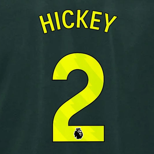 2024 2025 BRENTFORD HICKEY 2 OFFICIAL YELLOW 3RD PLAYER SIZE NAMESET