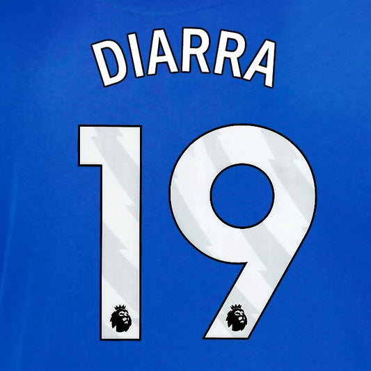 2025 2026 OFFICIAL SUNDERLAND DIARRA 19 WHITE AWAY PLAYER SIZE NAME SET