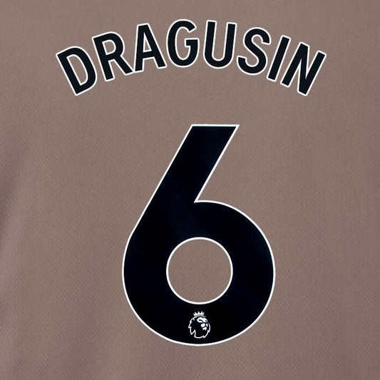 SPURS 2023 2024 DRAGUSIN 6 BLACK 3RD PLAYER SIZE NAME SET
