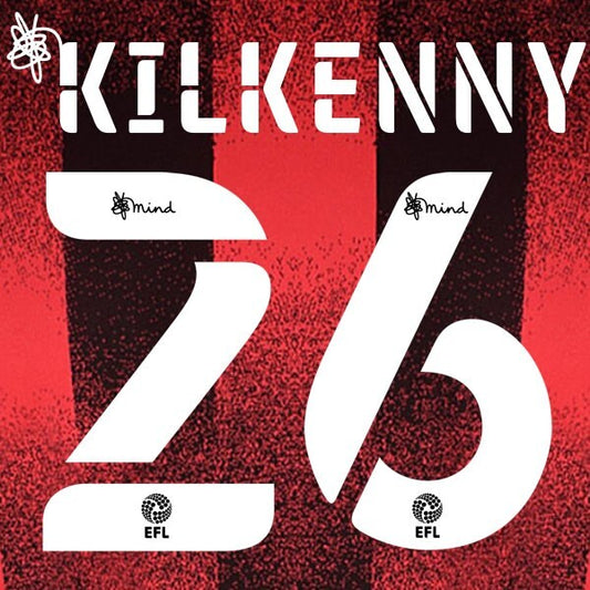 BOURNEMOUTH 2020 2021 OFFICIAL KILKENNY 26 ELMS UK HOME PLAYER SIZE NAME SET