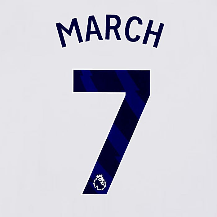 2023 2024 BRIGHTON MARCH 7 OFFICIAL BLUE HOME PLAYER SIZE NAME SET