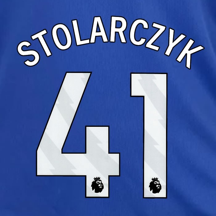 2024 2025 OFFICIAL LEICESTER CITY STOLARCZYK 41 WHITE HOME PLAYER SIZE NAME SET