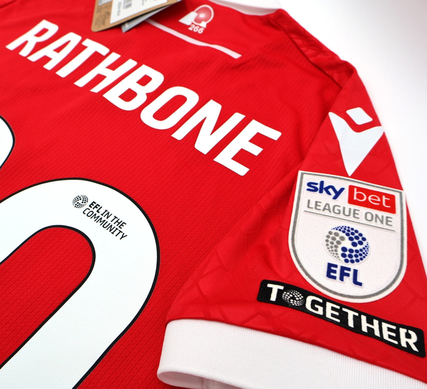 BNWT 2024 2025 WREXHAM A.F.C MACRON HOME SHIRT RATHBONE 20 + PATCHES / SMALL