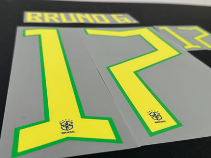 BRAZIL 2022 2023 OFFICIAL BRUNO G. 17 AWAY PLAYER SIZE NAMESET