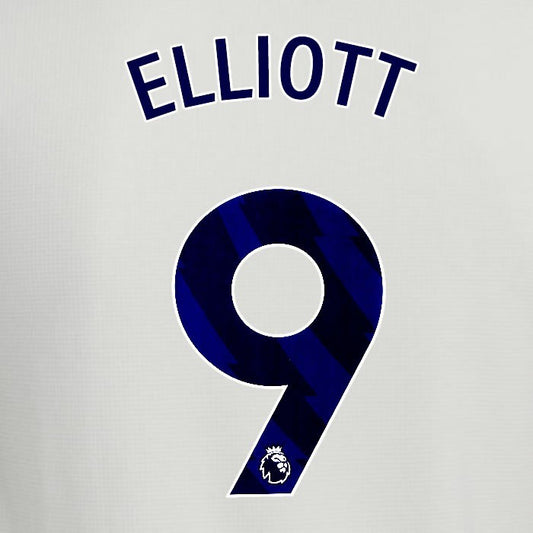 2025 2026 ASTON VILLA ELLIOTT 9 OFFICIAL BLUE 3RD PLAYER SIZE NAMESET
