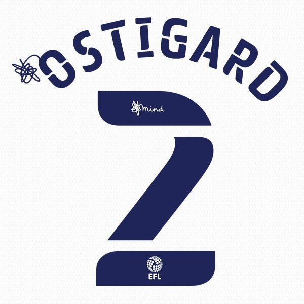 COVENTRY 2020 2021 OFFICIAL OSTIGARD 2 3RD PLAYER SIZE NAME SET