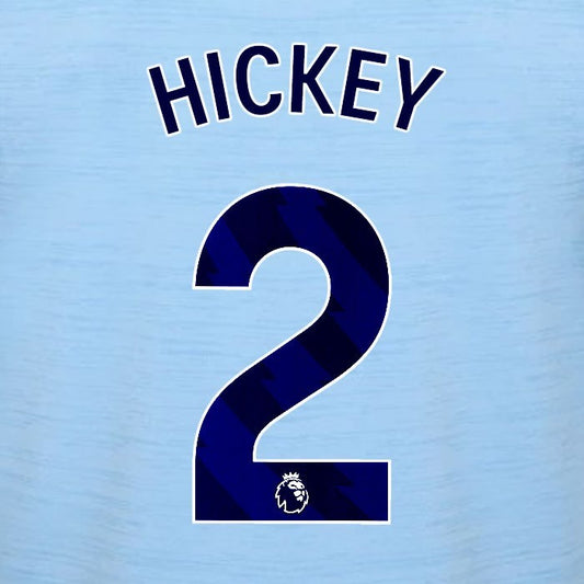 2023 2024 BRENTFORD HICKEY 2 OFFICIAL BLUE AWAY PLAYER SIZE NAMESET