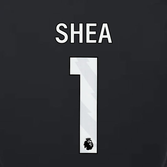 2023 2024 LUTON TOWN OFFICIAL SHEA 1 WHITE 3RD PLAYER SIZE NAMESET