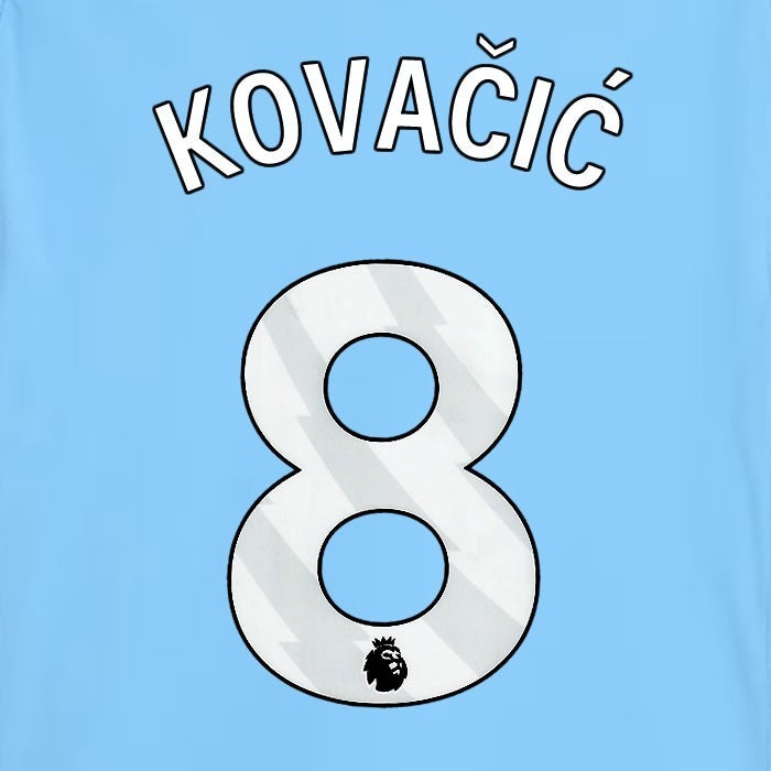 2025 2026 MANCHESTER CITY KOVACIC 8 WHITE HOME PLAYER SIZE NAME SET
