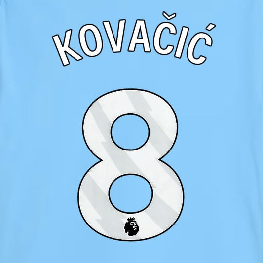 2025 2026 MANCHESTER CITY KOVACIC 8 WHITE HOME PLAYER SIZE NAME SET