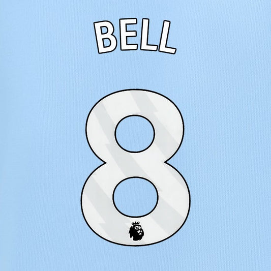 2024 2025 MANCHESTER CITY BELL 8 OFFICIAL WHITE HOME PLAYER SIZE NAME SET