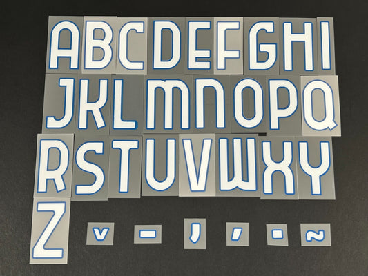 INTER MILAN 2020 2021 OFFICIAL HOME WHITE PLAYER SIZE LETTERS