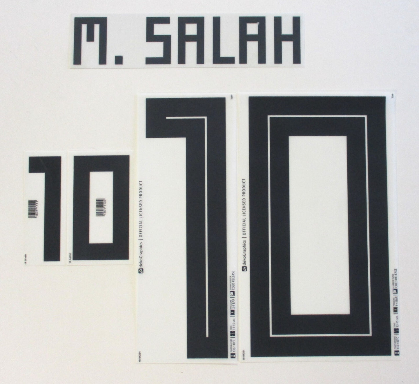 2018 WORLD CUP OFFICIAL EGYPT M. SALAH 10 AWAY PLAYER SIZE NAMESET