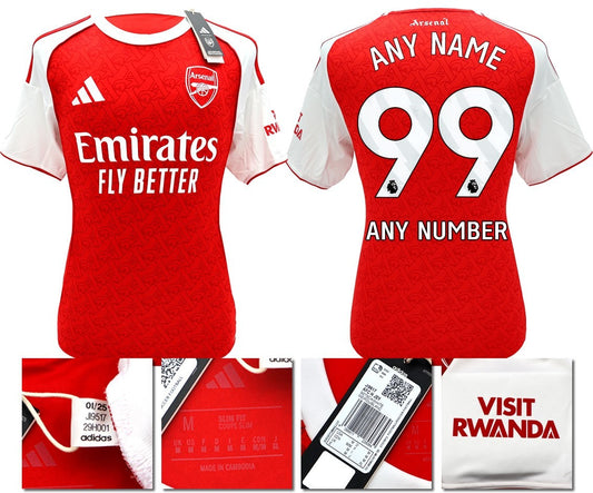 BNWT 2025/2026 ARSENAL F.C. ADIDAS HOME SHIRT YOUR NAME YOUR NUMBER