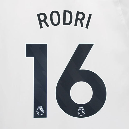 2023 2024 MAN CITY RODRI 16 BLACK AWAY PLAYER SIZE NAME SET