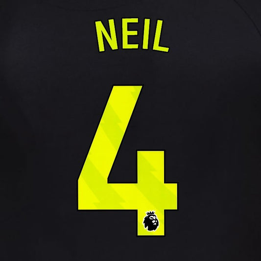 2025 2026 OFFICIAL SUNDERLAND NEIL 4 YELLOW 3RD PLAYER SIZE NAME SET