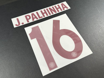 2024 2025 OFFICIAL BAYERN J. PALHINHA 16 THIRD 3RD UCL RED PLAYER SIZE NAMESET