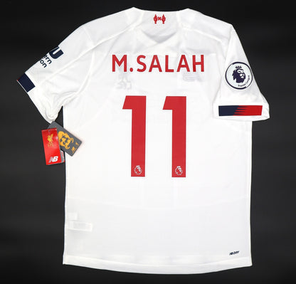 BNWT 19 20 NEW BALANCE LIVERPOOL AWAY SHIRT M. SALAH 11 + PATCH MENS SIZE MEDIUM