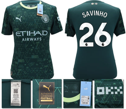 BNWT 2025 2026 MAN CITY PUMA 4TH SAVINHO 26 FOOTBALL SHIRT