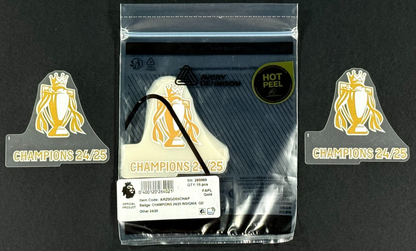 LIVERPOOL 2024/2025 PREMIER LEAGUE WINNERS FRONT OF SHIRT PATCH 70MM PACK  X 15