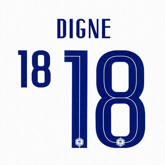 FRANCE 2020 2021 OFFICIAL DIGNE 18 AWAY PLAYER SIZE NAMESET