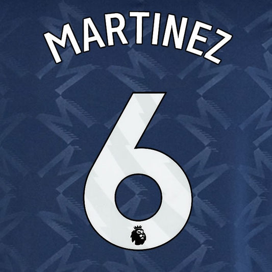 2024 2025 MANCHESTER UNITED MARTINEZ 6 AWAY WHITE PLAYER SIZE NAMESET