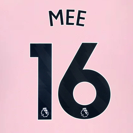 2024 2025 BRENTFORD MEE 16 OFFICIAL BLACK AWAY PLAYER SIZE NAMESET