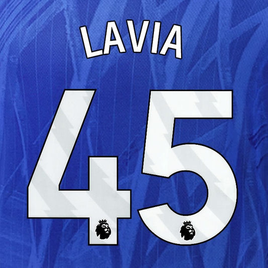 2025 2026 OFFICIAL CHELSEA LAVIA 45 WHITE HOME PLAYER SIZE NAMESET