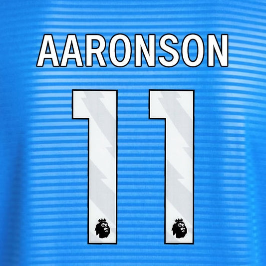 2025 2026 OFFICIAL LEEDS UNITED AARONSON 11 WHITE AWAY PLAYER SIZE NAMESET