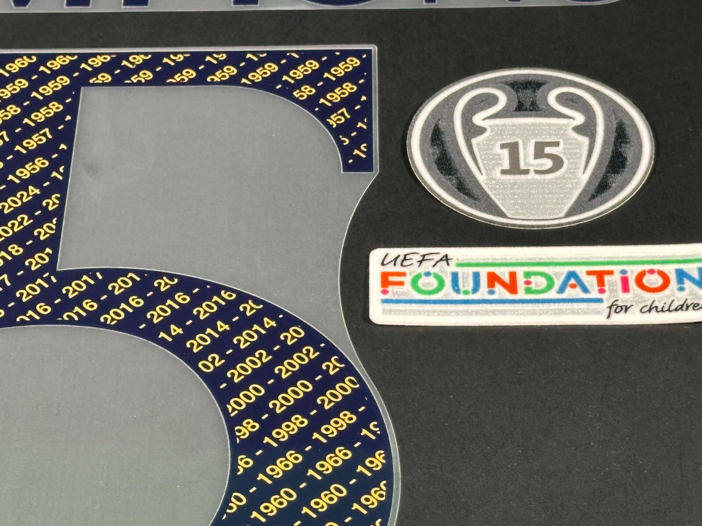 2024 AVERY DENNISON REAL MADRID CHAMPIONS 15 + x 15 SLEEVE PATCH + FOUNDATION