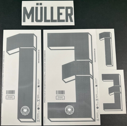 GERMANY 2024-2025 OFFICIAL NAME & NUMBERING MULLER 13 HOME PLAYER SIZE NAMESET
