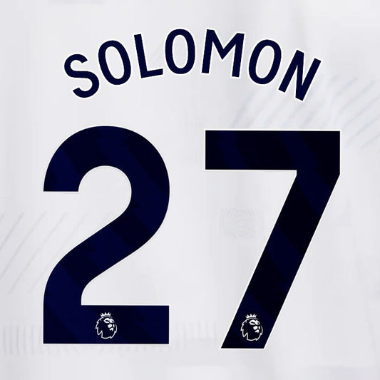 SPURS 2023 2024 SOLOMON 27 BLUE HOME PLAYER SIZE NAME SET
