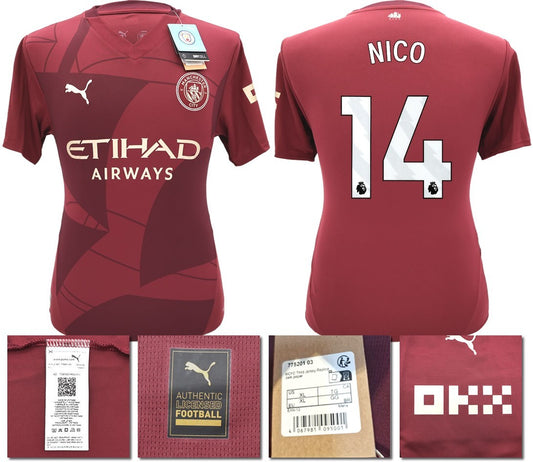 BNWT 2024 2025 MAN CITY PUMA THIRD NICO 14 FOOTBALL SHIRT