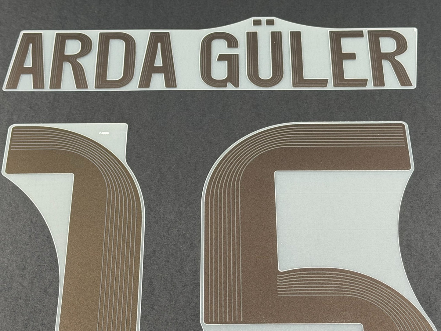 2025 2026 REAL MADRID ARDA GULER 15 OFFICIAL HOME PLAYER SIZE NAME SET