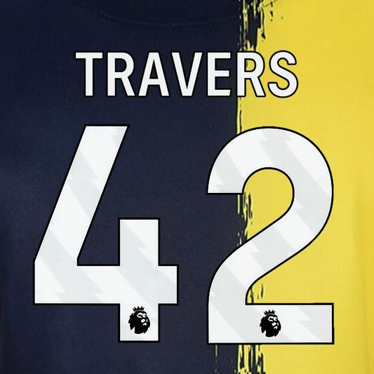 2023 2024 BOURNEMOUTH TRAVERS 42 WHITE 3rd PLAYER SIZE NAME SET