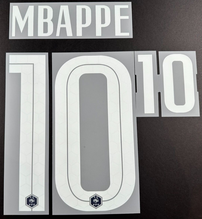 FRANCE 2020 2021 OFFICIAL MBAPPE 10 HOME PLAYER SIZE NAMESET 2 STAR