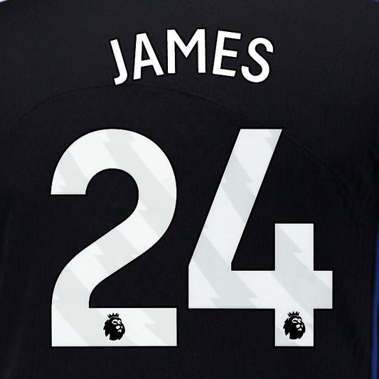 2025 2026 OFFICIAL CHELSEA JAMES 24 WHITE 3RD PLAYER SIZE NAMESET