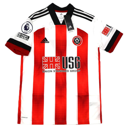 BNWT ADIDAS 19 20 SHEFFIELD UNITED HOME SHIRT LUNDSTRAM 7 + PATCHES MEN'S MEDIUM