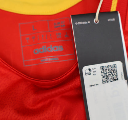 BNWT 2024 EUROS SPAIN ADIDAS AUTHENTIC HOME SHIRT LAMINE YAMAL 19 MEN'S MEDIUM