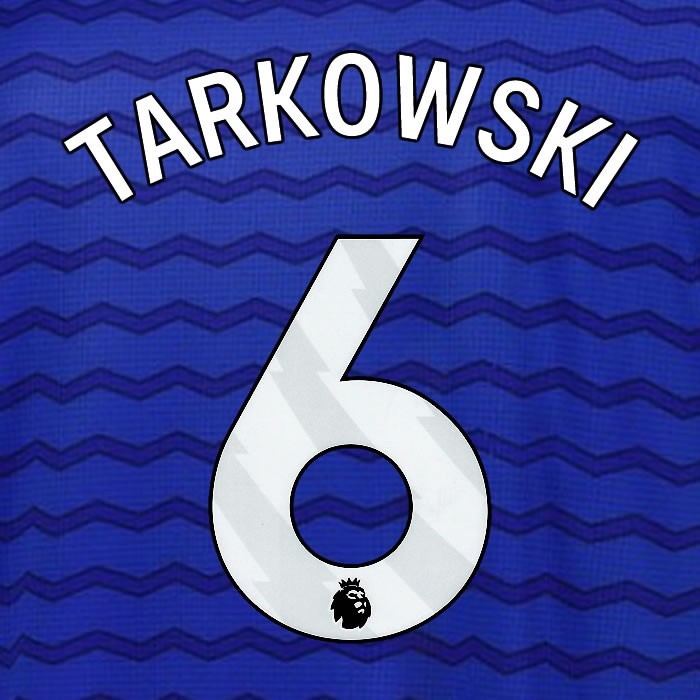 2025 2026 EVERTON TARKOWSKI 6 OFFICIAL WHITE HOME PLAYER SIZE NAMESET