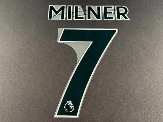 LIVERPOOL 2021 2022 MILNER 7 OFFICIAL AVERY BLACK PLAYER SIZE NAME SET