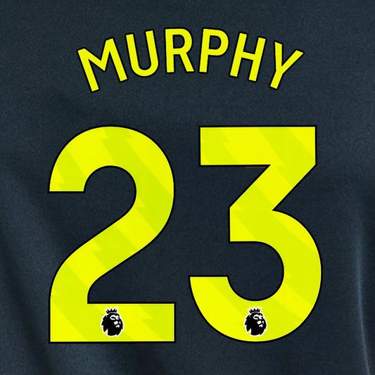 2023 2024 NEWCASTLE MURPHY 23 OFFICIAL YELLOW 3rd PLAYER SIZE NAME SET