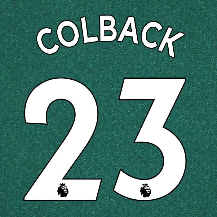 NEWCASTLE UNITED 19-23 COLBACK 23 OFFICIAL AVERY DENNISON WHITE PLAYER SIZE SET