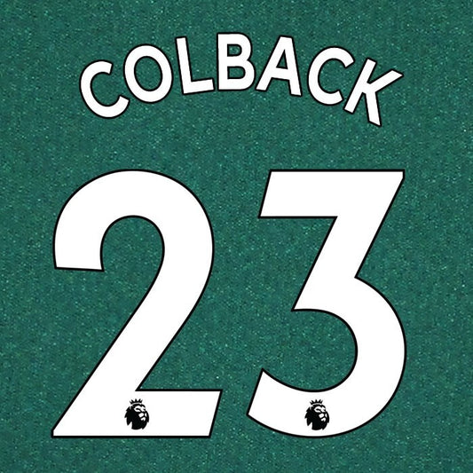NEWCASTLE UNITED 19-23 COLBACK 23 OFFICIAL AVERY DENNISON WHITE PLAYER SIZE SET