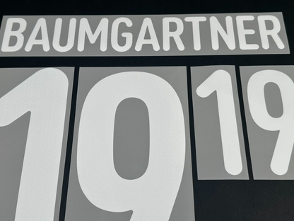 AUSTRIA 2024 2025 OFFICIAL BAUMGARTNER 19 HOME PLAYER SIZE NAMESET