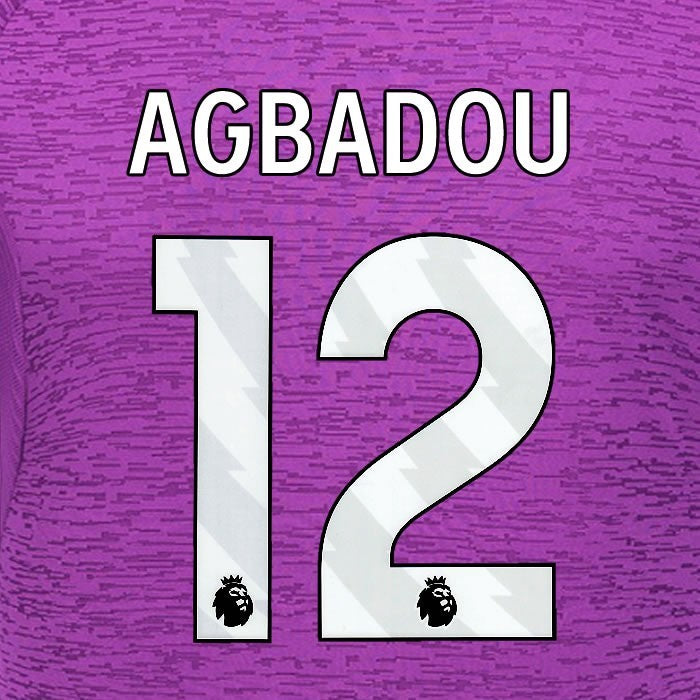 2024 2025 WOLVES 3RD WHITE AGBADOU 12 OFFICIAL PLAYER SIZE NAMESET
