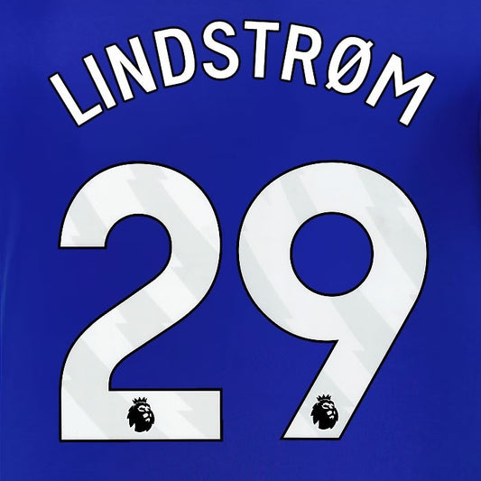 2024 2025 EVERTON LINDSTROM 29 OFFICIAL WHITE HOME PLAYER SIZE NAMESET